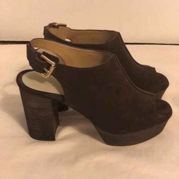 Michael Kors Suede Strap Open Toed Booties - Picture 3 of 4